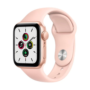 Refurbished Apple Watch SE (2020) 44mm Gold Aluminium Case with Pink Sport Band