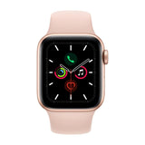 Refurbished Apple Watch SE 2020, 44mm Gold Aluminium case, Pink Sport Band