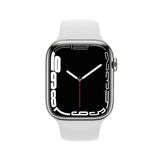 Refurbished Apple Watch Series 7 - 45mm Silver Stainless Steel Case with White Sport Band