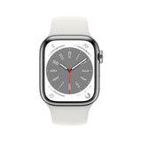 Refurbished Apple Watch Series 8 - 41mm Silver Stainless Steel Case with White Sport Band