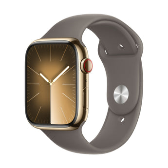 Refurbished Apple Watch Series 9 - 45mm Gold Stainless Steel Case with White Sport Band