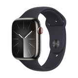 Refurbished Apple Watch Series 9 - 45mm Graphite Stainless Steel Case with Black Sport Band
