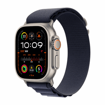 Refurbished Apple Watch Ultra 2 - 49mm Natural Titanium Case with Blue Alpine Loop Band