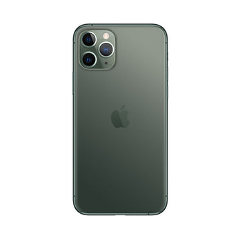 Refurbished iPhone 11 Pro Midnight Green with advanced camera and Super Retina XDR display.