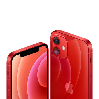 Refurbished iPhone 12 Mini PRODUCT(RED) with 12MP camera system.