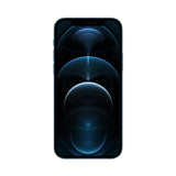 Refurbished iPhone 12 Pro Max in Pacific Blue with Super Retina XDR display.