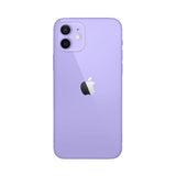 Refurbished iPhone 12 in purple with HDR camera and Super Retina XDR display.
