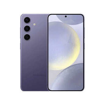 Refurbished Samsung Galaxy S24 in Cobalt Violet with sleek design and powerful performance.