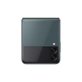 Refurbished Samsung Galaxy Z Flip3 in green, compact design.